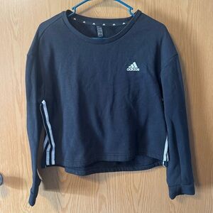 Adidas Black Sweatshirt with White Stripes
